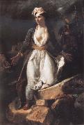 Eugene Delacroix Greece on the Ruins of Missolonghi oil on canvas